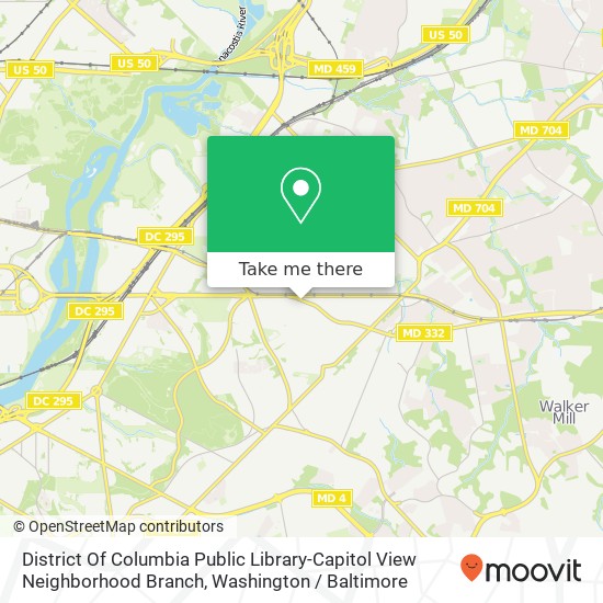 District Of Columbia Public Library-Capitol View Neighborhood Branch map
