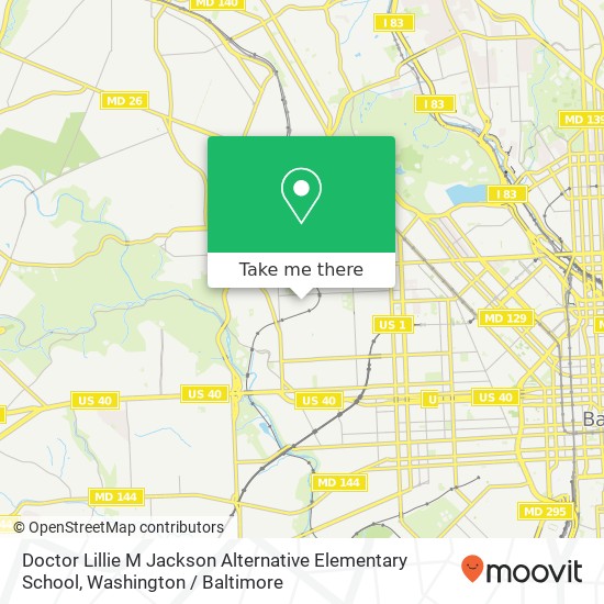 Mapa de Doctor Lillie M Jackson Alternative Elementary School