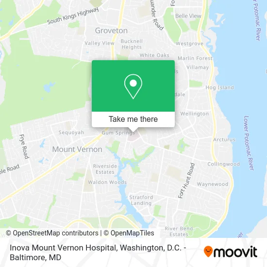 Inova Mount Vernon Hospital map