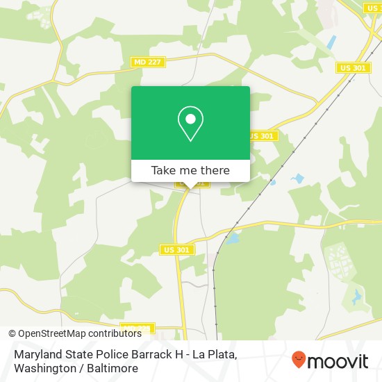 Maryland State Police Barrack H - La Plata map