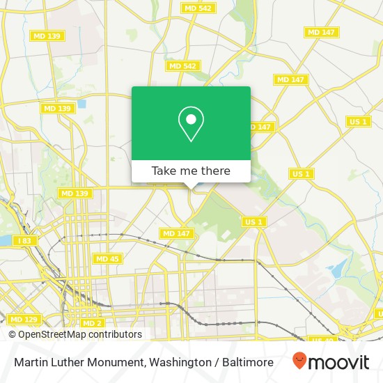 Mapa de Martin Luther Monument