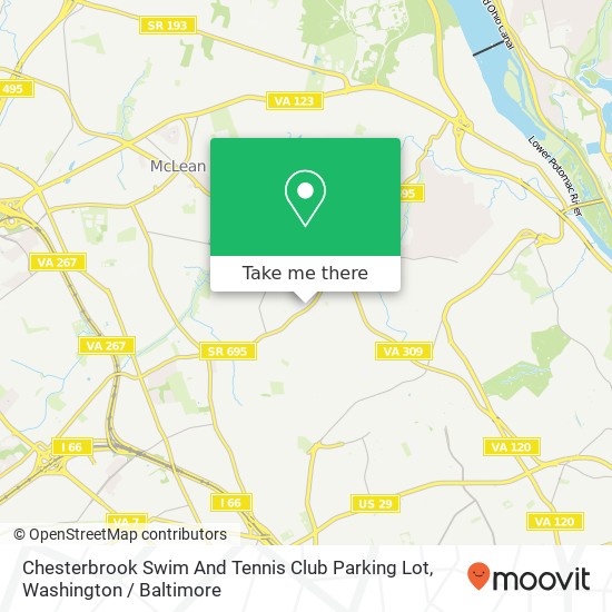 Chesterbrook Swim And Tennis Club Parking Lot map