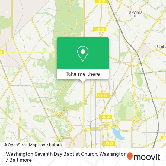 Washington Seventh Day Baptist Church map