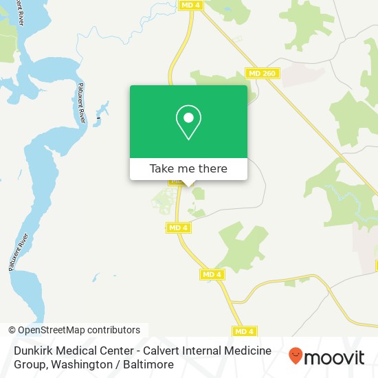Mapa de Dunkirk Medical Center - Calvert Internal Medicine Group