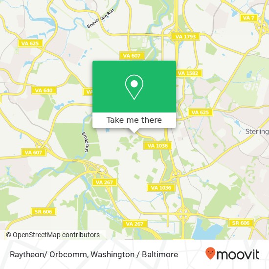 Mapa de Raytheon/ Orbcomm