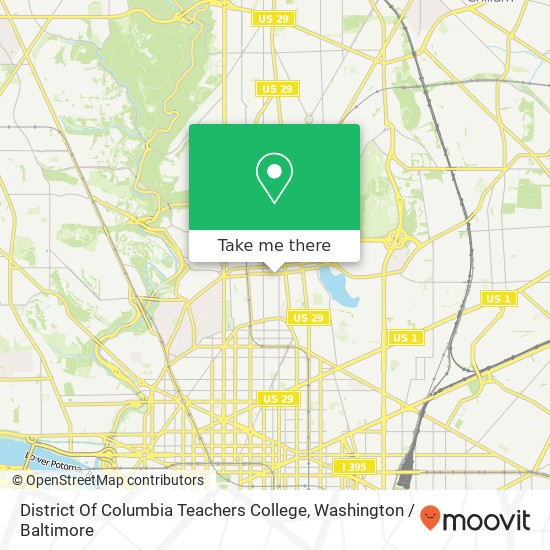 District Of Columbia Teachers College map