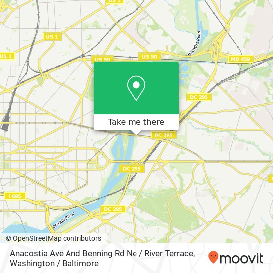 Mapa de Anacostia Ave And Benning Rd Ne / River Terrace