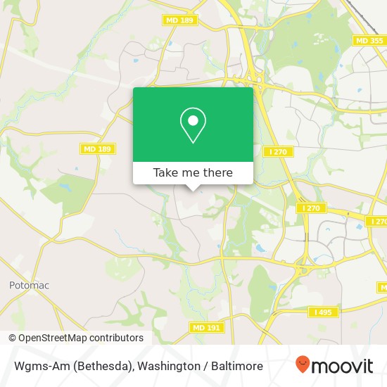 Wgms-Am (Bethesda) map
