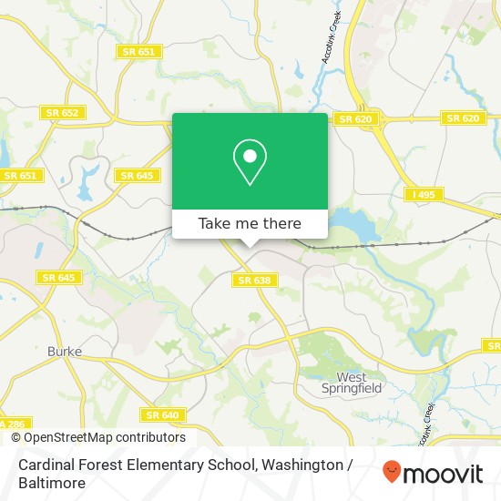 Cardinal Forest Elementary School map