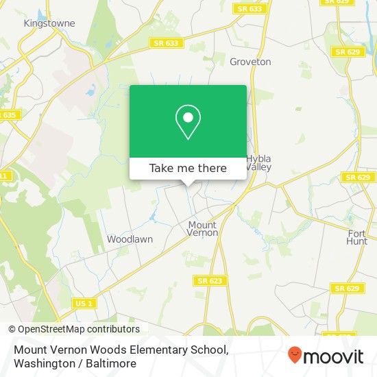 Mapa de Mount Vernon Woods Elementary School