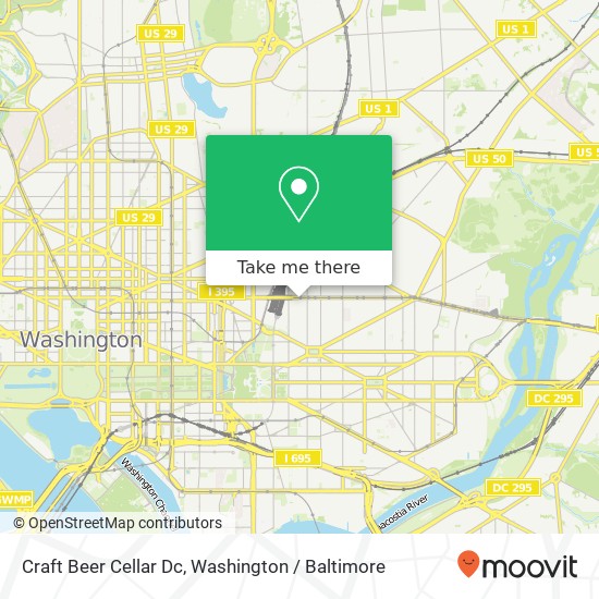 Mapa de Craft Beer Cellar Dc