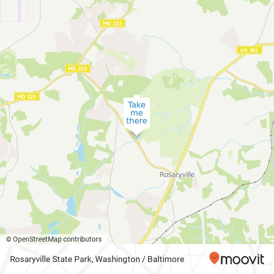 Mapa de Rosaryville State Park