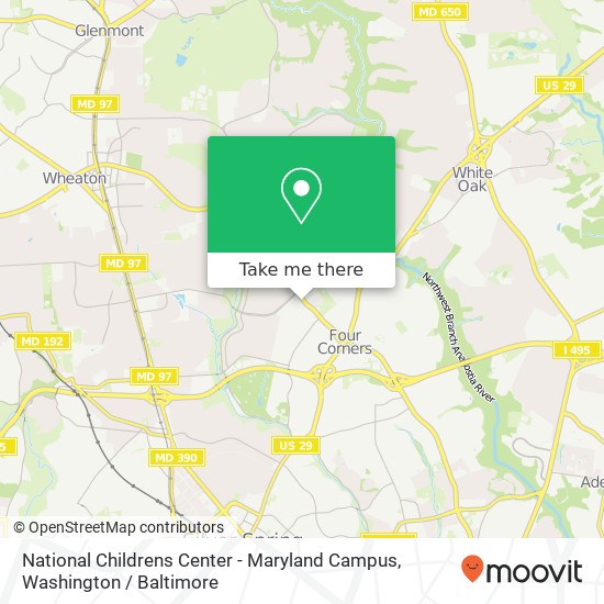 Mapa de National Childrens Center - Maryland Campus