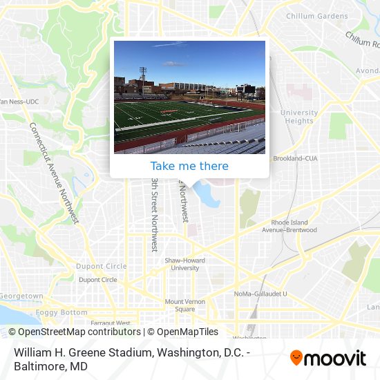 William H. Greene Stadium map