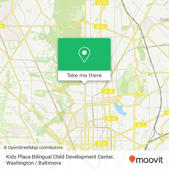 Mapa de Kids Place Bilingual Child Development Center