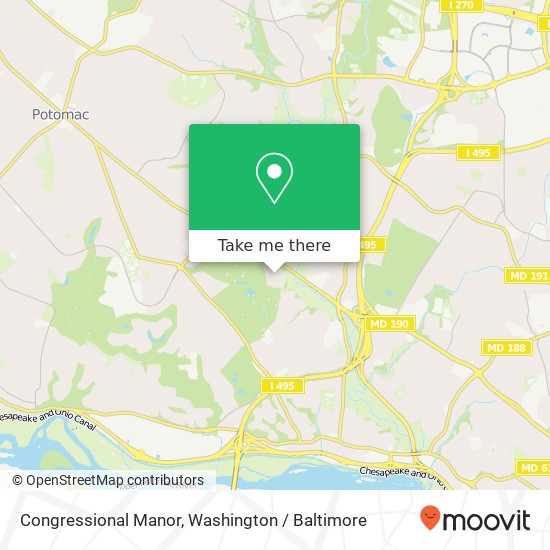 Mapa de Congressional Manor