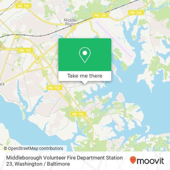 Middleborough Volunteer Fire Department Station 23 map