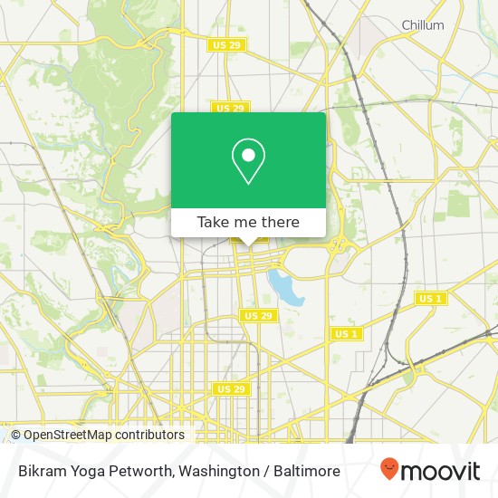 Bikram Yoga Petworth map