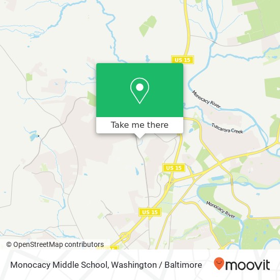 Mapa de Monocacy Middle School