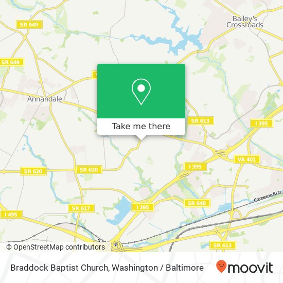 Mapa de Braddock Baptist Church