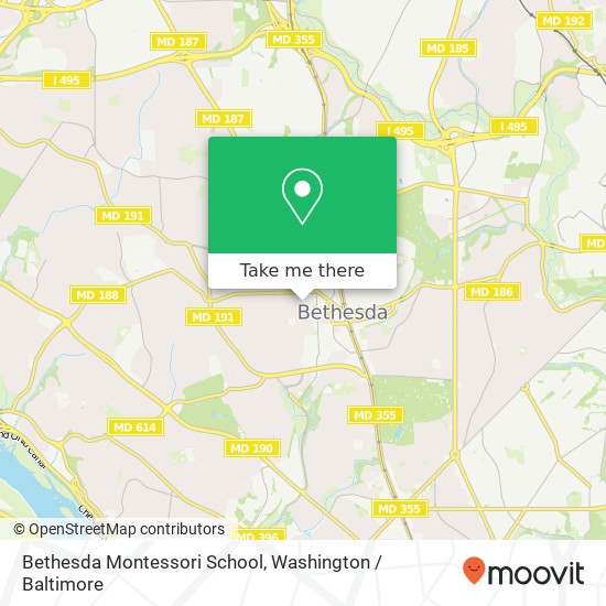 Bethesda Montessori School map