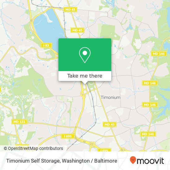 Mapa de Timonium Self Storage