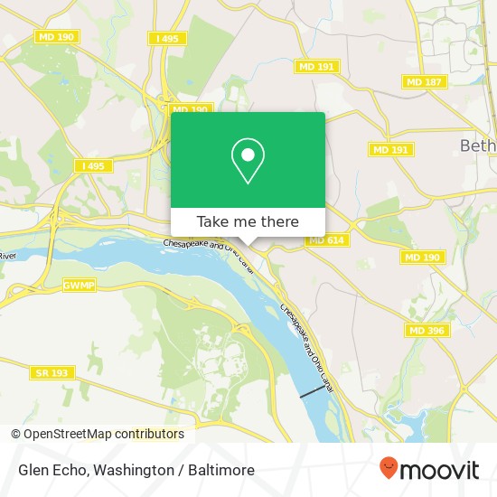 Glen Echo map