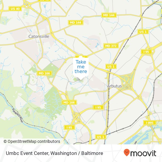 Umbc Event Center map