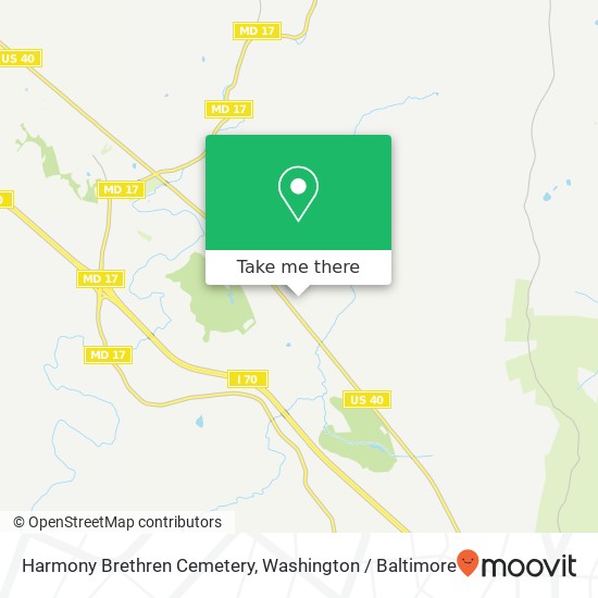 Harmony Brethren Cemetery map