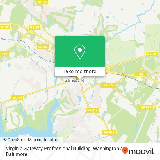 Mapa de Virginia Gateway Professional Building