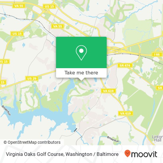 Virginia Oaks Golf Course map