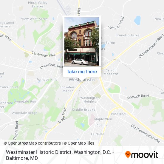 Mapa de Westminster Historic District