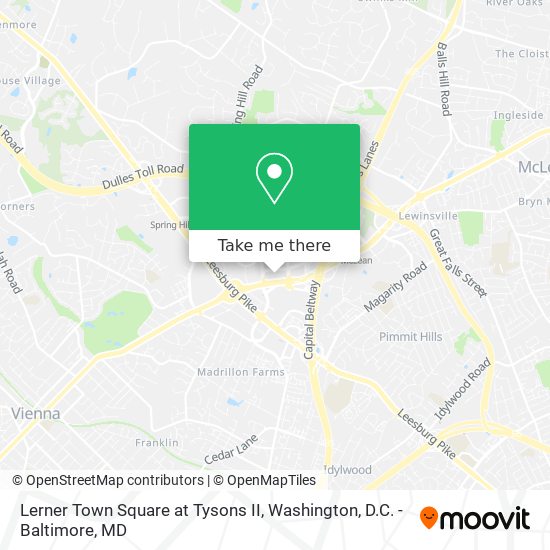 Lerner Town Square at Tysons II map