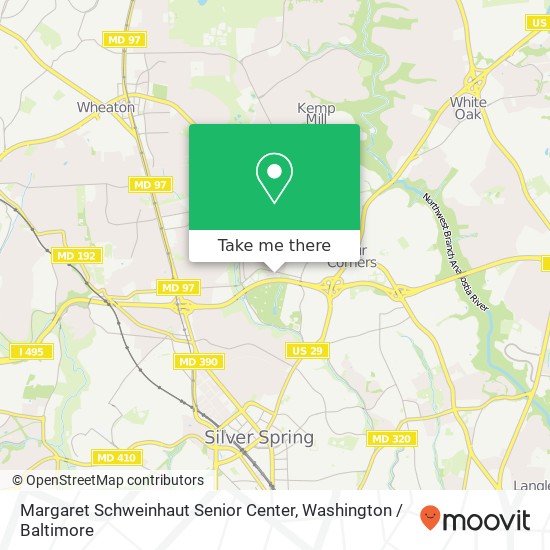 Mapa de Margaret Schweinhaut Senior Center