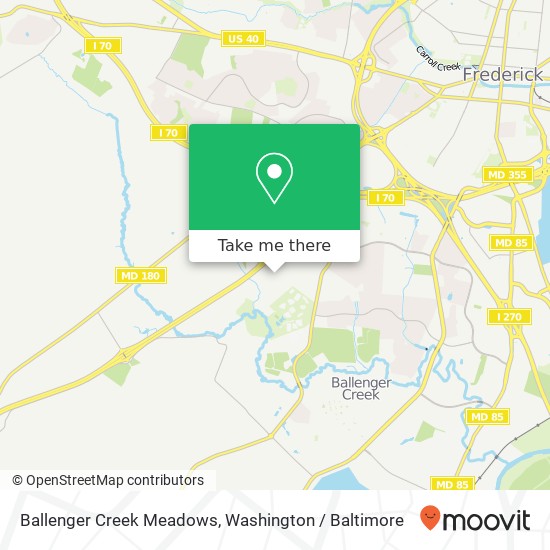 Ballenger Creek Meadows map