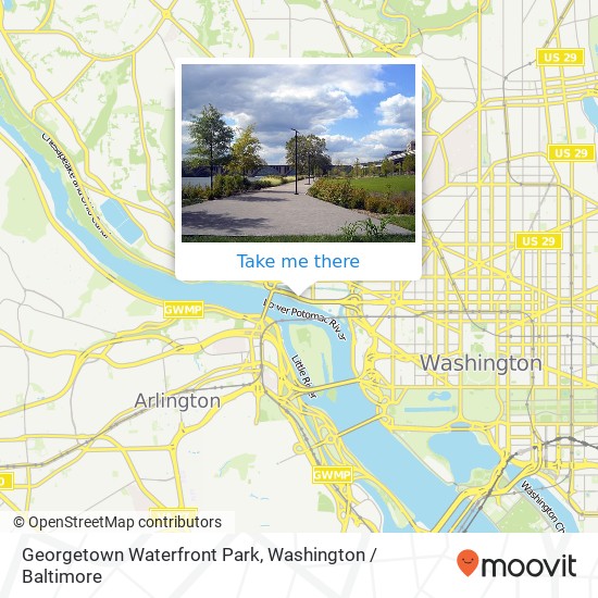 Mapa de Georgetown Waterfront Park