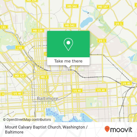 Mount Calvary Baptist Church map