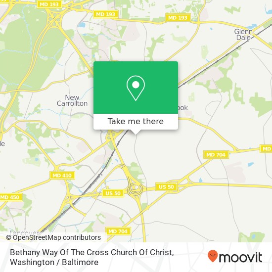 Bethany Way Of The Cross Church Of Christ map