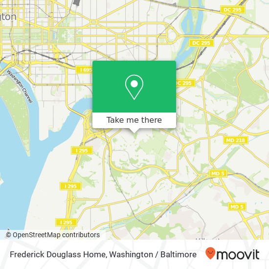 Frederick Douglass Home map