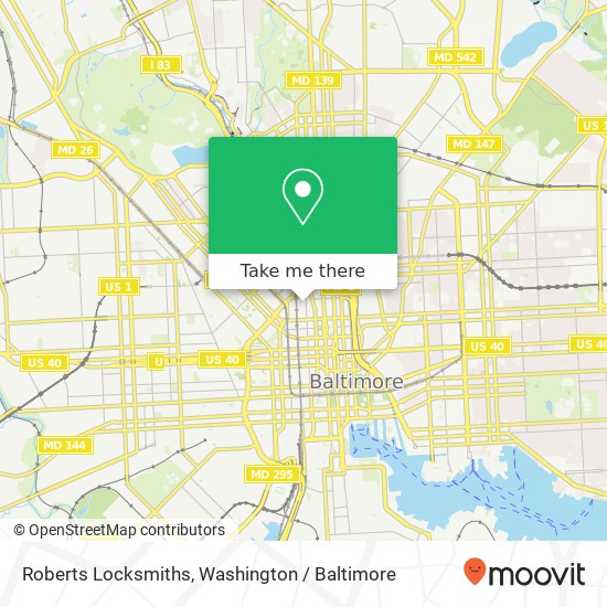 Roberts Locksmiths map