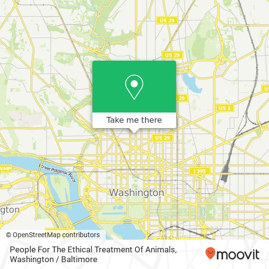 People For The Ethical Treatment Of Animals map