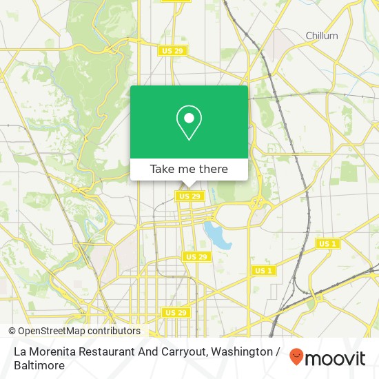 Mapa de La Morenita Restaurant And Carryout