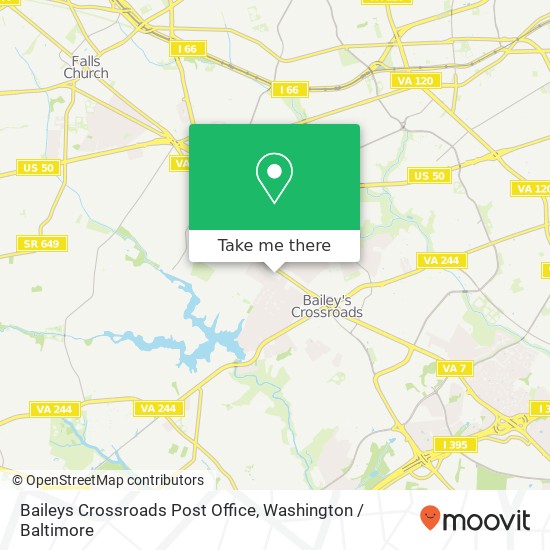 Mapa de Baileys Crossroads Post Office