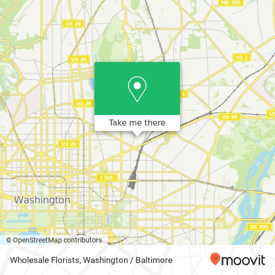 Wholesale Florists map