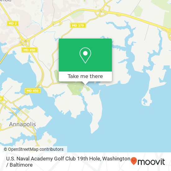 Mapa de U.S. Naval Academy Golf Club 19th Hole