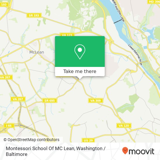 Mapa de Montessori School Of MC Lean