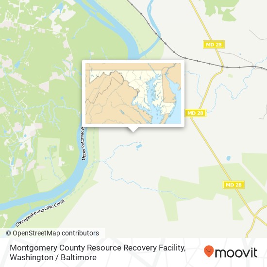 Mapa de Montgomery County Resource Recovery Facility