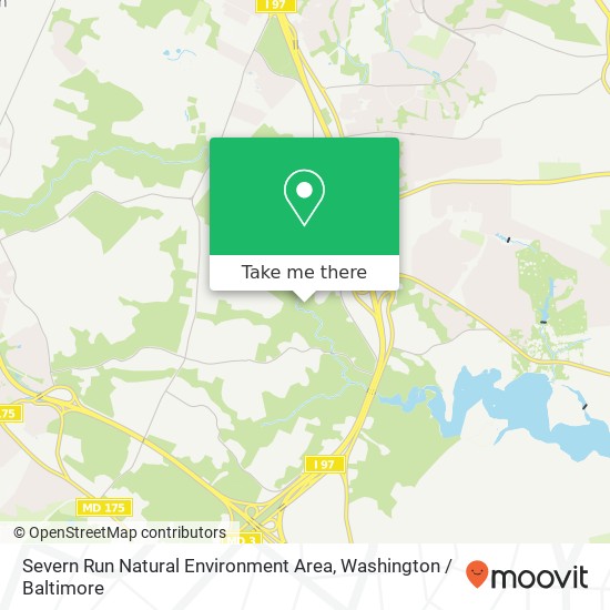 Severn Run Natural Environment Area map