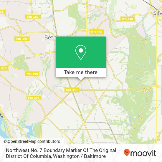 Mapa de Northwest No. 7 Boundary Marker Of The Original District Of Columbia