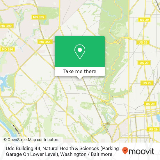 Udc Building 44, Natural Health & Sciences (Parking Garage On Lower Level) map